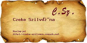 Czeke Szilvána névjegykártya